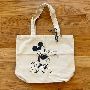 Atsuyo et Akiko Disney Mickey Mouse Organic Cotton Tote in Natural